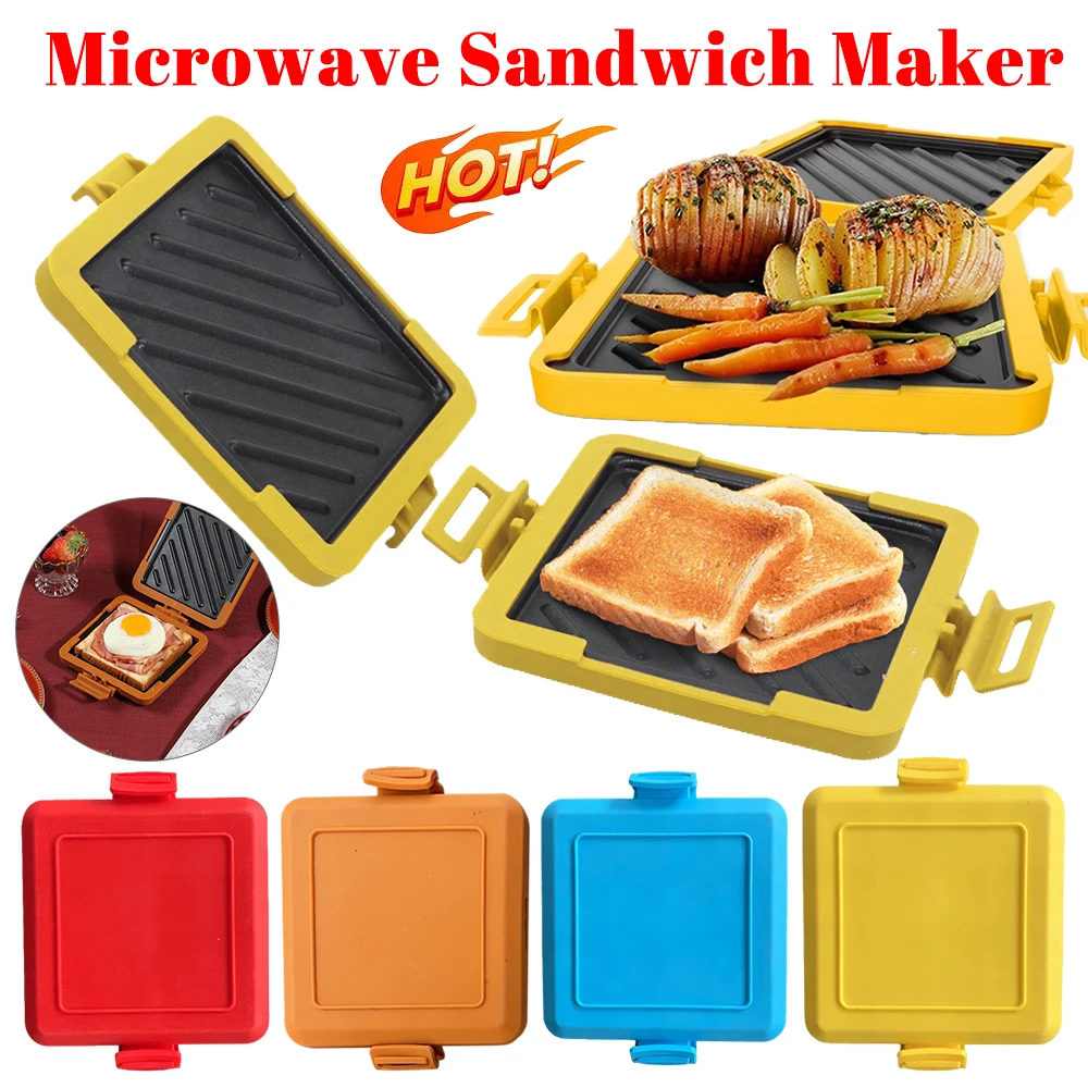 Microwave Toastie Maker No Electricity Microwave Sandwich Maker Time Saving Microwavable Toast for Fast Breakfast
