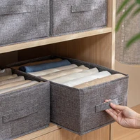 Fabric Cloth Storage Box for Book Clothes Toys Sundries Storage Foldable Closet Drawer Storage Wardrobe Clothes Bra Organizer 2