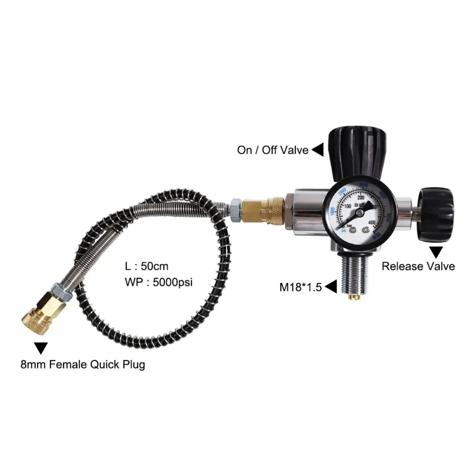 TUXING 300Bar 12L Carbon Fiber Cylinder with Regulating Valve for Underwater Swi