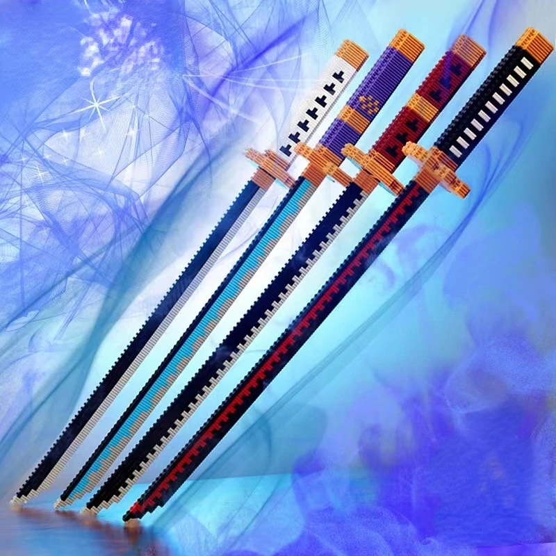 

Sword Building Blocks Knife Connect Blocks Sword Frame Model Diamond Bricks Toys for Boys Birthday Gift Japanese Anime Kids Toys