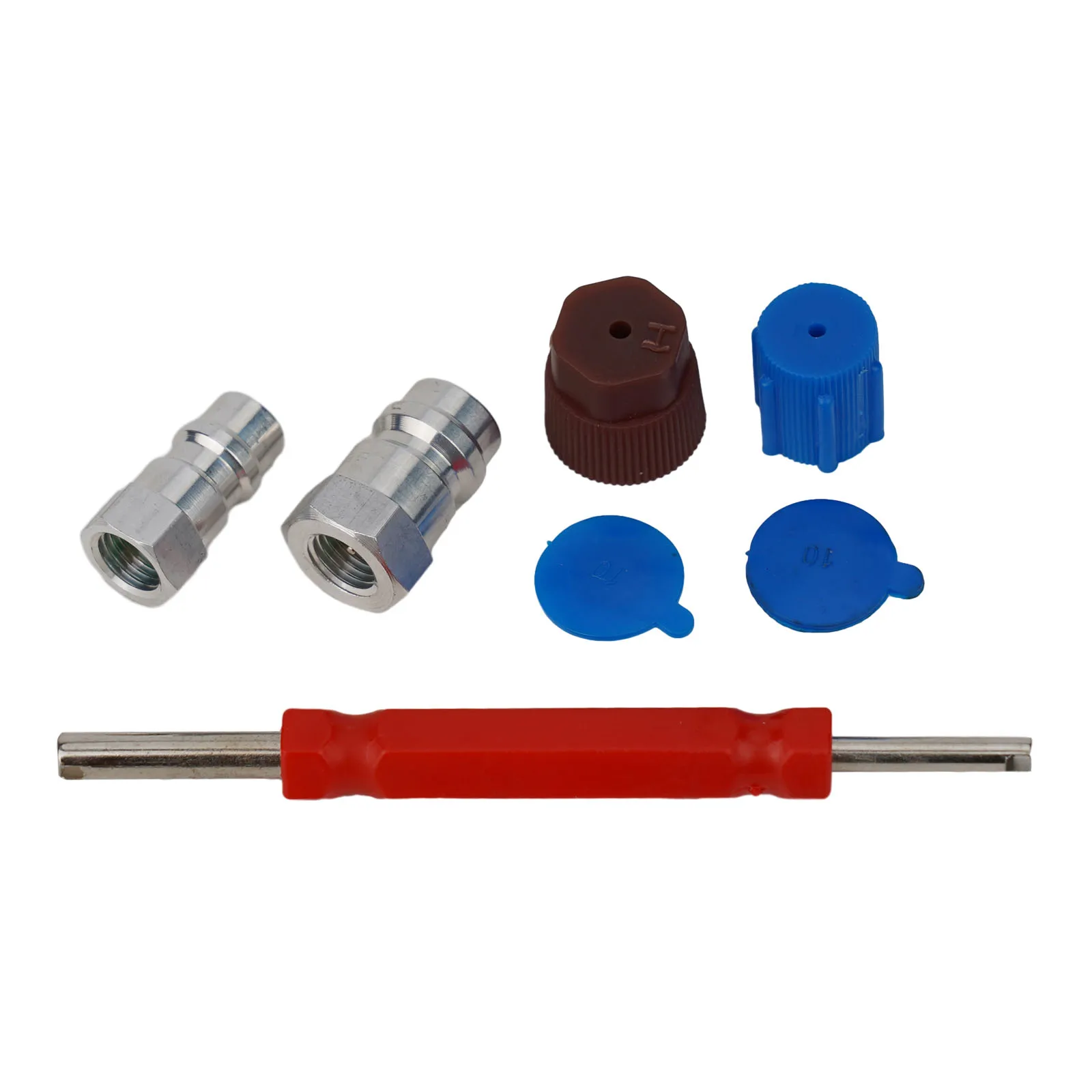 

A/C Charging Port Adapter Metal And Plastic Adapter Retrofit Air Conditioning Conversion Kit R12 To R134a With Removal Tools