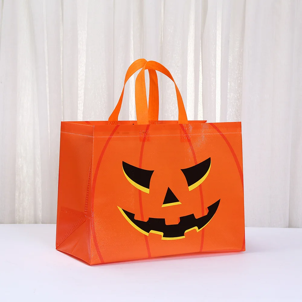 Halloween Monster Non Woven Bags Reusable Trick or Treat Tote Gift Bag for Candy Cookie... - SKU NWB01900 - UGI Packaging