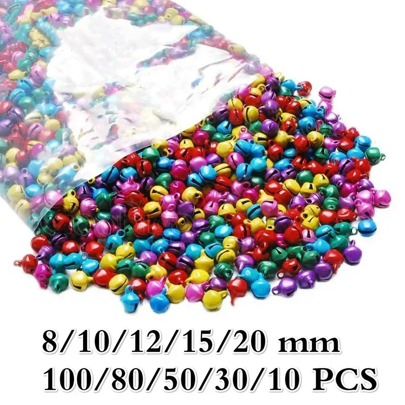 Christmas Decoration Bells Iron Loose Beads jingle bells beads christmas decorations jingle bells christmas bell brass bell home decor For Festival Party