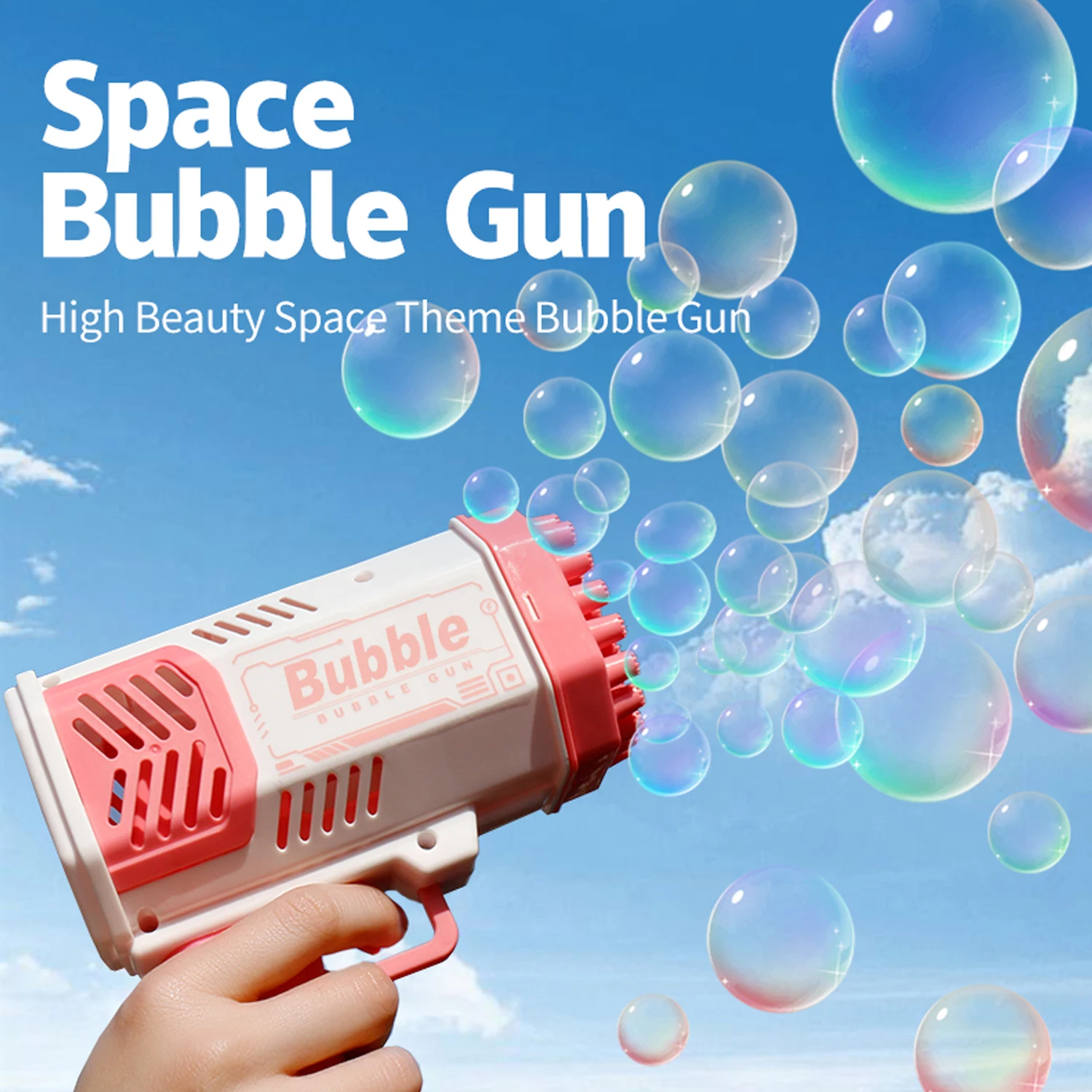 Bubble machine 40 Hole Bubble Machine Fully Automatic Bubble Blowing Light Outdoor Machine without Battery Water