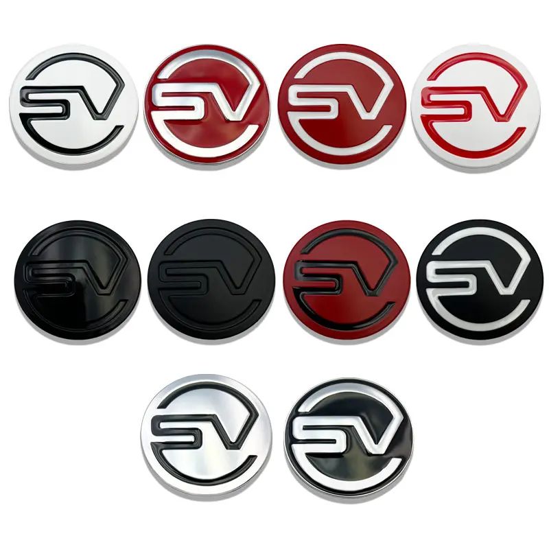 Car Styling 3D Metal Sv Emblem Sticker Car Trunk Badge Mudguard Sticker Per Range Rover Velar Sport Discovery Accessori