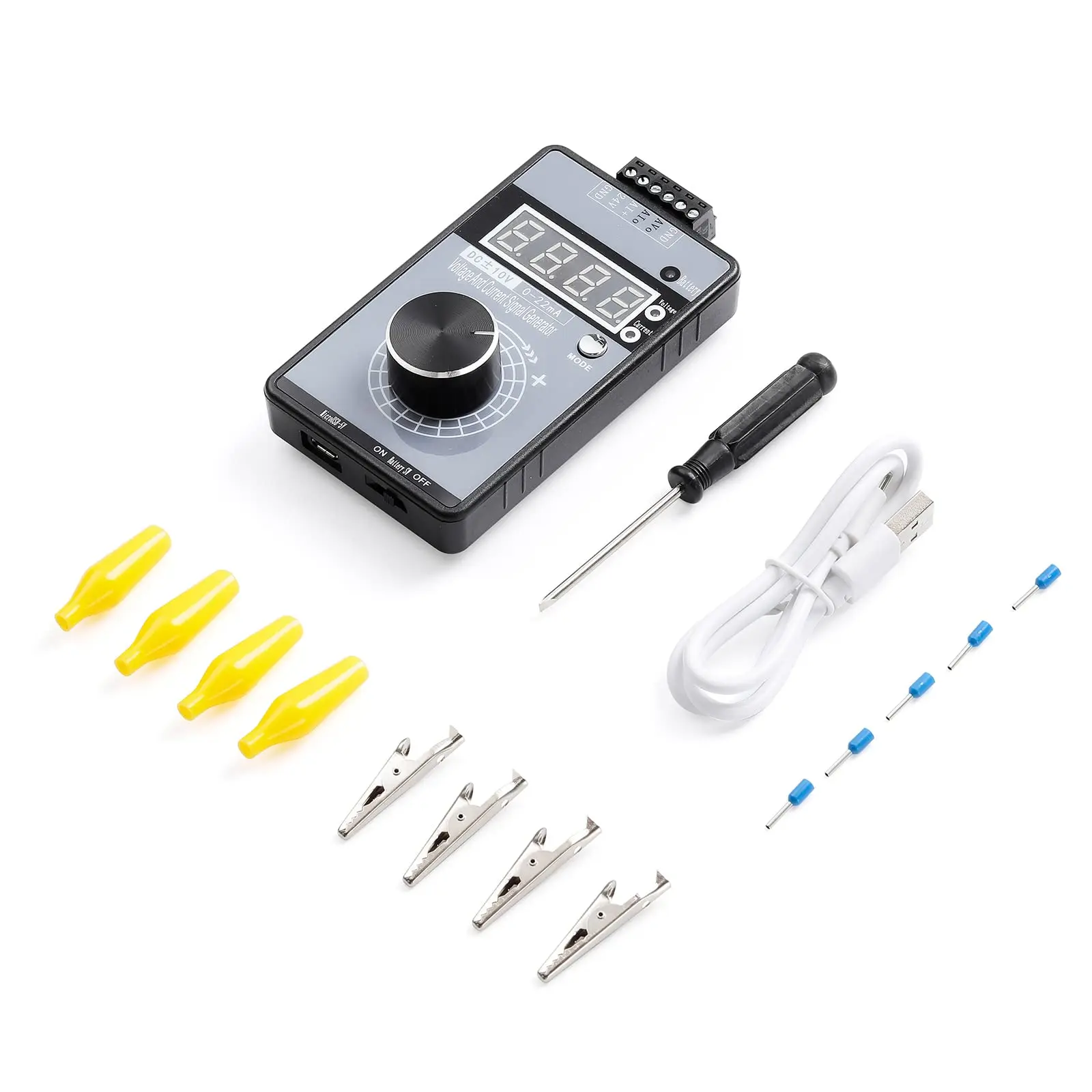 DC 0-10V 0/4-20mA Current Voltage Signal Generator USB Power Supply Interface Analog Simulator PLC Panel Debugging signal generator current voltage simulator