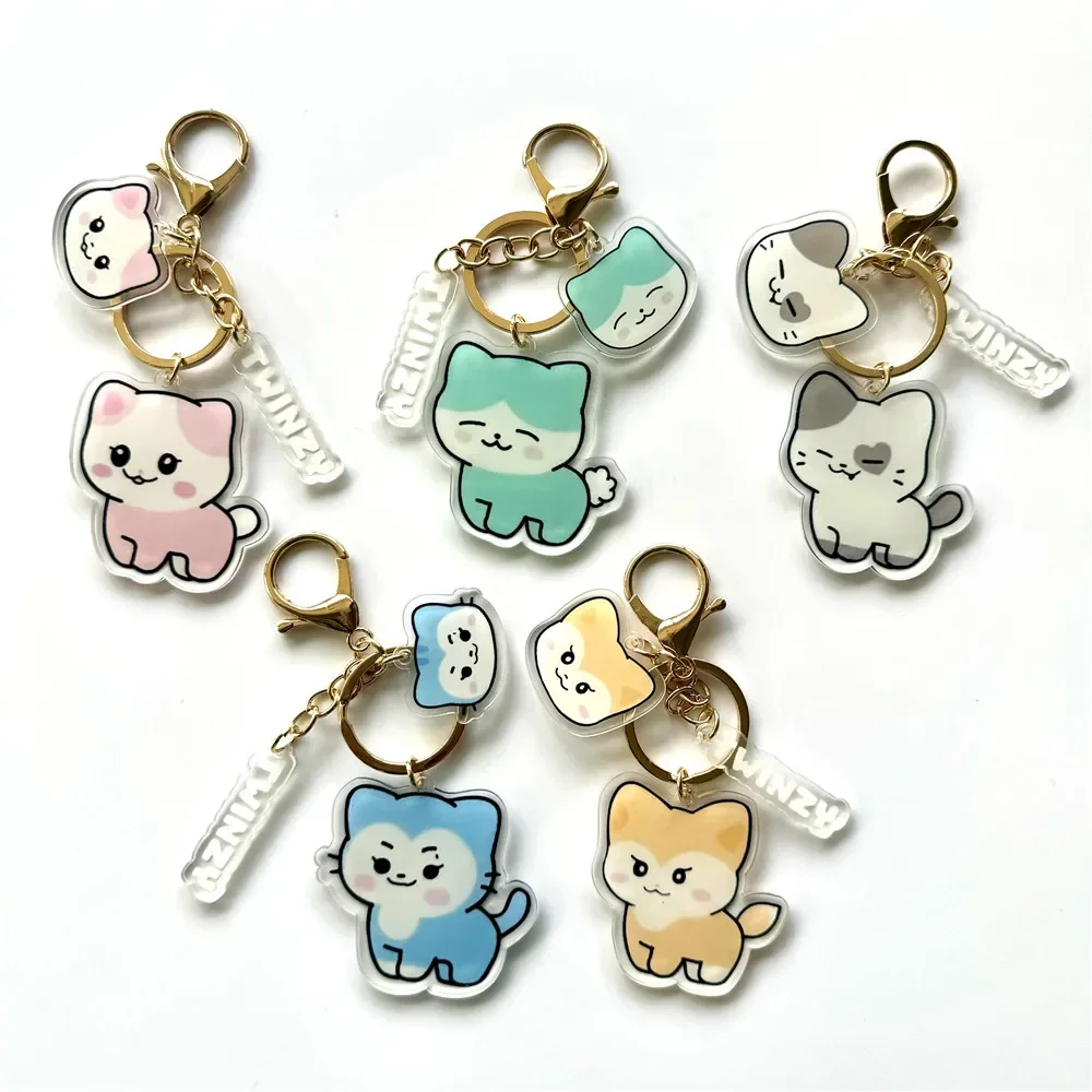 5PCS KPOP ITZY Twinzy Keychain Keyring Yeji Lia Ryujin