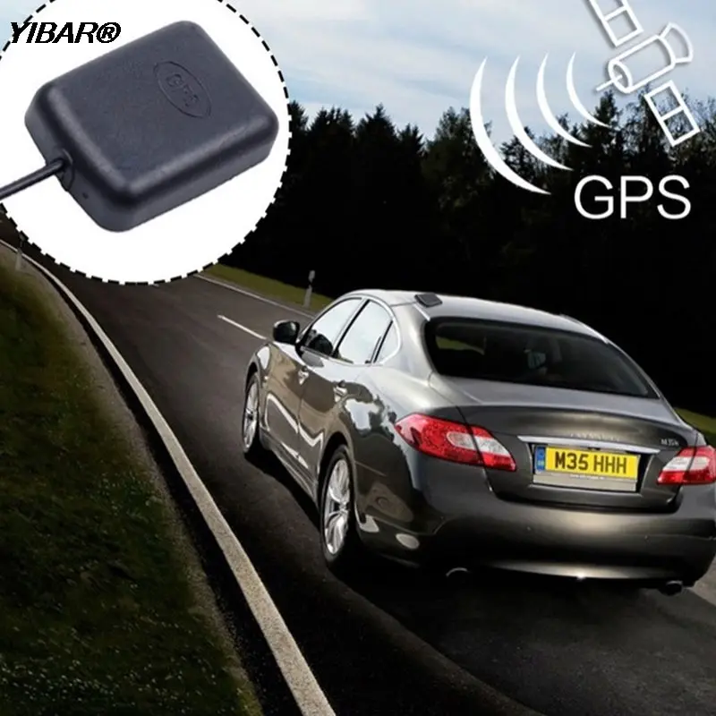 1pc GPS Antenna FAKRA RNS-E Male Plug Active Aerial Cable for Navigation Head Unit