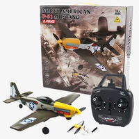 New P51 Mustang rc Plane 2.4G 4CH 6 Axis 410MM Wingspan Foam Fighter One Key Aerobatic RTF Aircraft Glider Toys Gifts for child 1