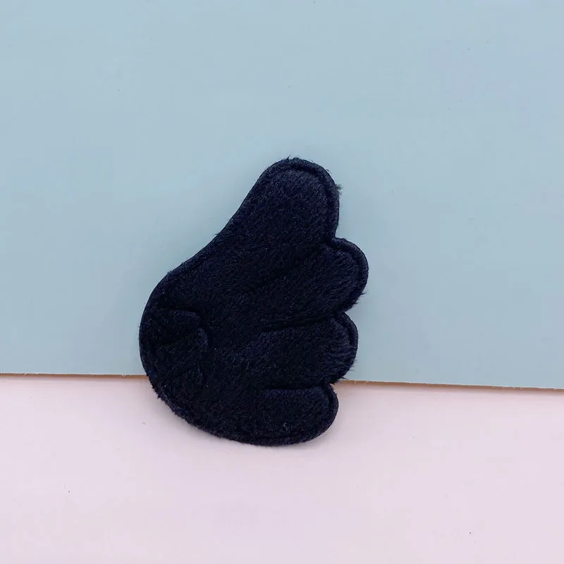 40pcs 5*6cm zwei Seiten Filz Engel Flügel gepolsterte Applikationen für Kleidung Hut Näh zubehör DIY Kopf bedeckung Haars pange Bogen Dekor Patches – Detail 10