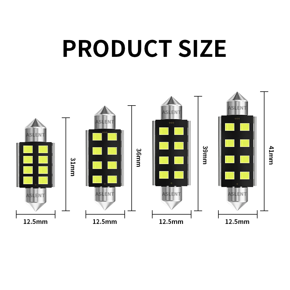 LED ĵ 佺  2835 8smd ׸   ȣ ,  6000K, 2x C10W, C5W, 31mm, 36mm, 39mm, 41mm