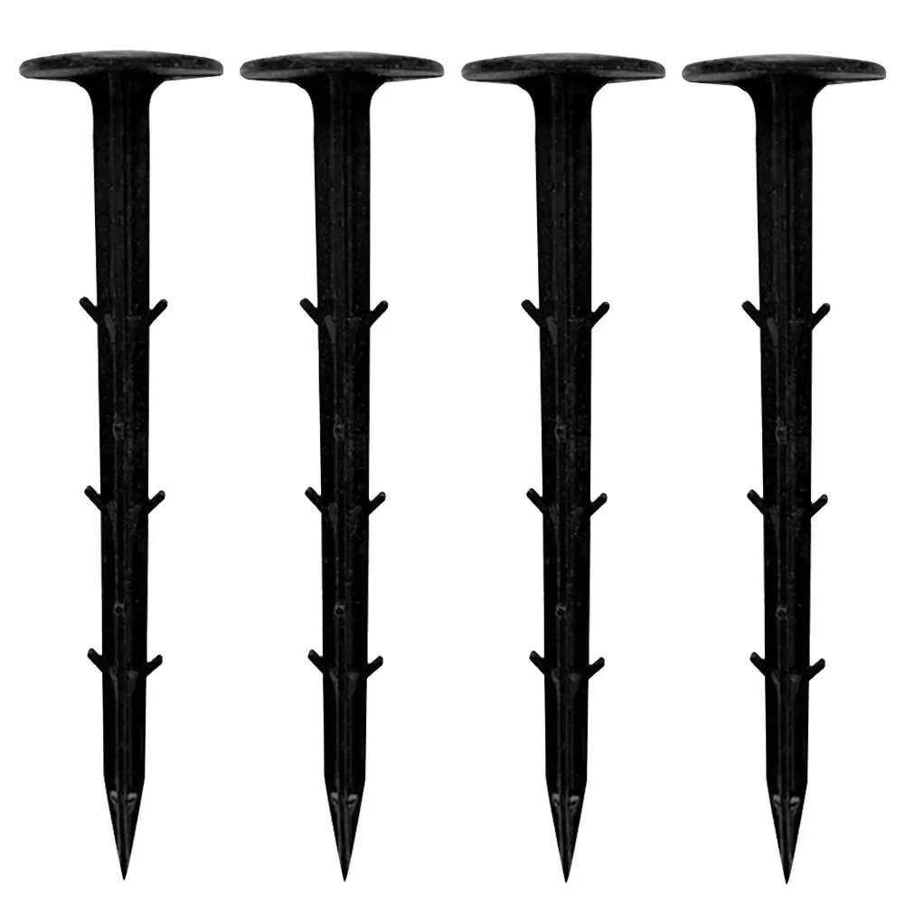 

50pcs Soil Nail Film Fixed Garden Pegs PP Outdoor Reusable Black Shading Mulch landscape anchoring spikes
