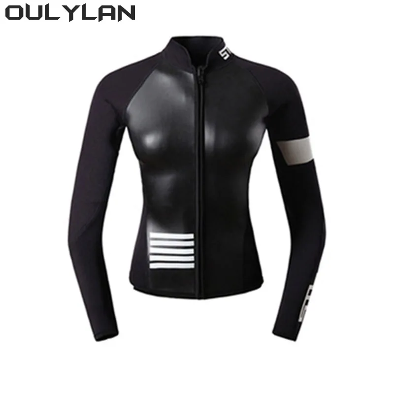 

Oulylan 2MM Women Wetsuit Split Long Sleeved Top Kitesurf Surf Surfing Spearfishing Jacket Pants Clothes Wet Suit Diving Suit