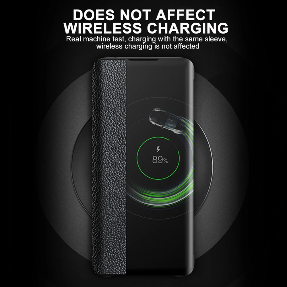 Genuine Leather Flip Cover For Honor Magic 4 Pro Original Mirror Smart Touch View Wake Sleep Up Protection Case for Magic4