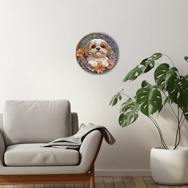 Customizable Circular Aluminum Pet Memorial Decoration Premium Quality Pet Souvenir Tombstone for Dogs