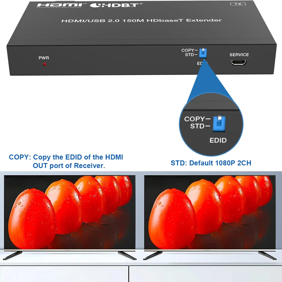 4K 60Hz 120M HDMI KVM Extender over RJ45 Ethernet Cat6 Cable HDMI USB Extender T