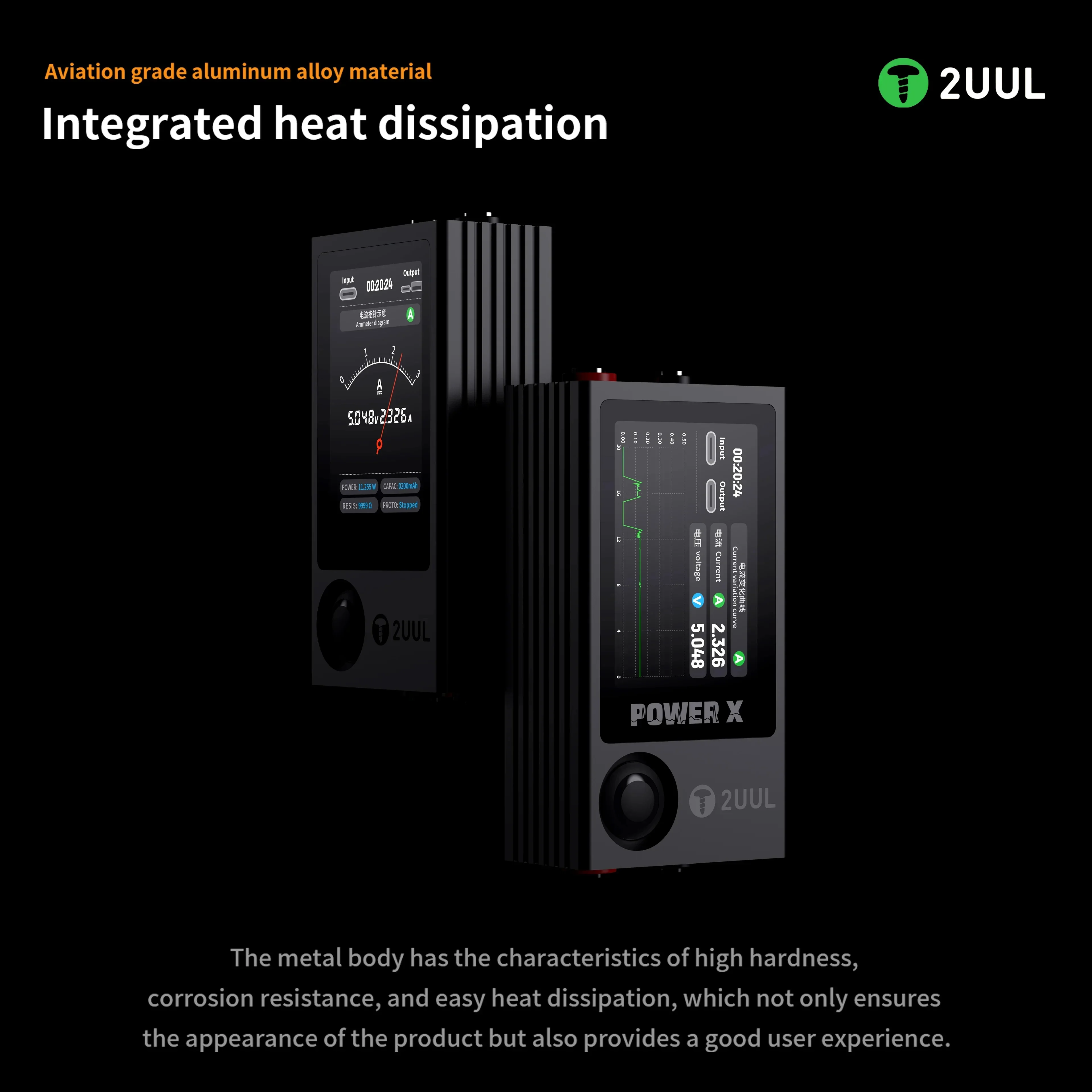 풀 컬러 스크린 전원 PCB 감지기 도구, 2UUL Power X, 하이 리프레시, 디지털 디스플레이, 커브 및 포인터, 3 가지 모드 디스플레이
