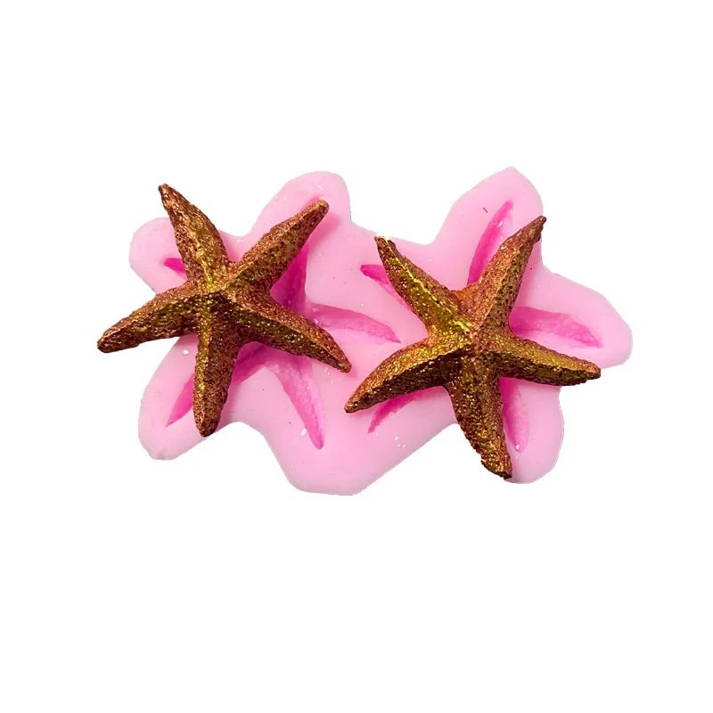 

Sea Starfish Shape Cake Silicone Mold Kitchen Dessert Diy Chocolate Cake Decor Baking Tools Ocean Starfish Clay Gumpaste Mold