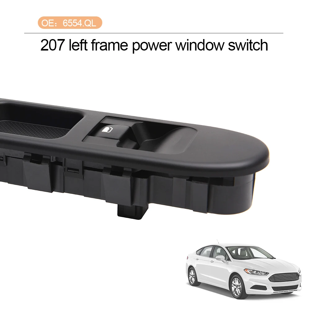 Power Window Switch Compatible 207Electric Window Switch Premium Passenger Side Control Window Lifter Switch Replacement for Car