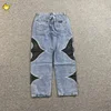 Black Blue Loose Casual Patchwork Jeans Pants Men Woman Best Quality Hip Hop THUG CLUB Trousers Retro High Street 3
