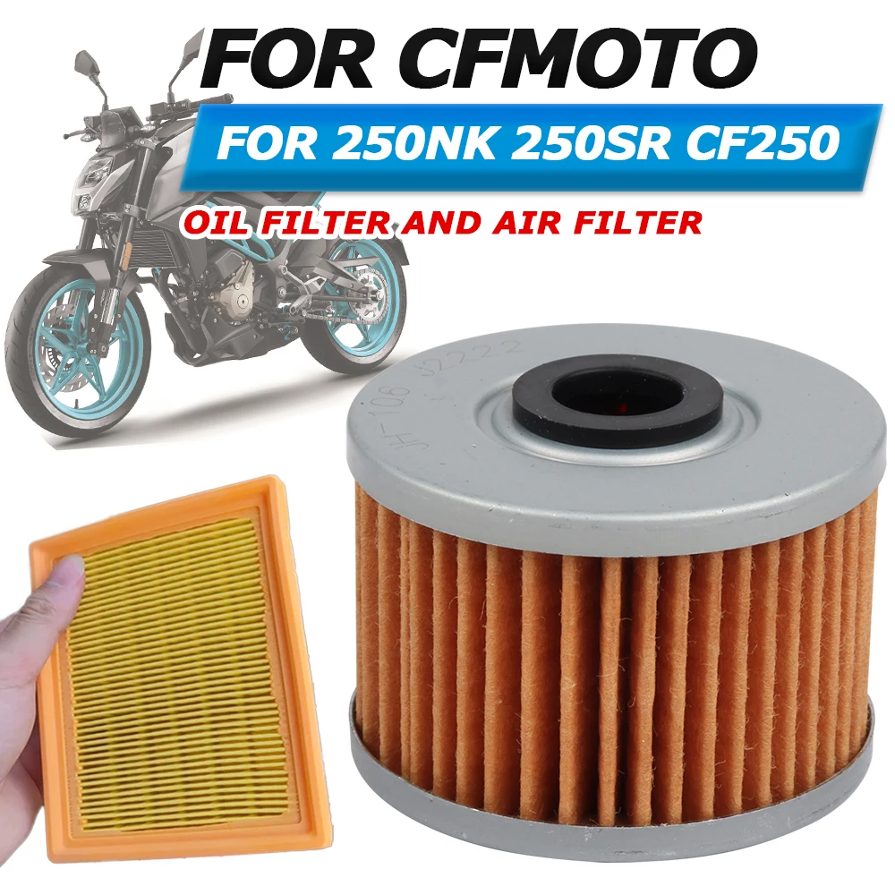 

For CFMOTO CF 250NK NK250 250SR SR250 NK 250 NK 250 SR CF250 Motorcycle Accessories Oil Filter Air Filter Intake Cleaner Element