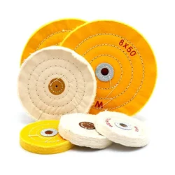 50-200mm White Cotton Lint Cloth Buffing Wheel Gold Silver Jewelry Mirror Polishing Wheel Grinder Tool Polishing Disc Polisher