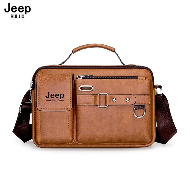 JEEP BULUO Brand Men's Messenger Fashion For Men Tote Bag Men PU