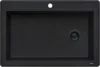 33 x 22 inch Drop-in Topmount Granite Composite Single Bowl Kitchen Sink Slope Bottom - Midnight Black - RVG1033BK 3