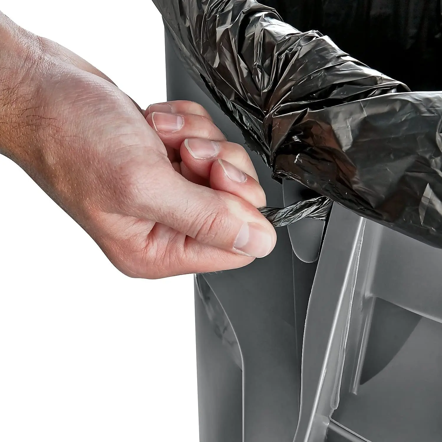 Commercial 263200GY Round Brute Container Plastic 32 gal Gray (One Pack)