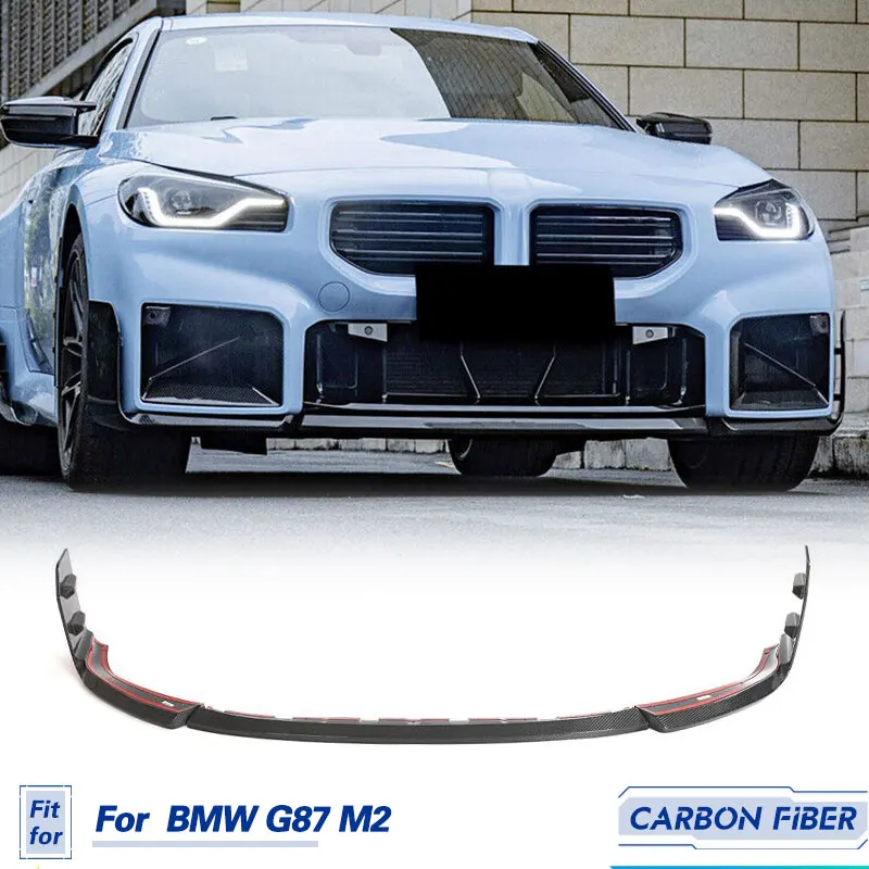 

Car Front Bumper Lip Spoiler Real Carbon Fiber for BMW G87 M2 Base Coupe 2-Door 2022 2023 Front Lip Splitters Chin Guards