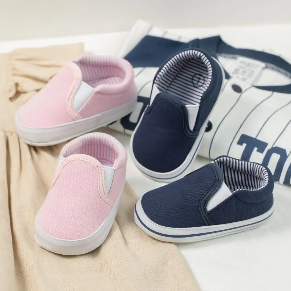 Newborns Shallow Infant Toddler Cute Shoes Baby Boy Girl Sneakers Anti-Slip Soft Flat First Walker Shoes 3