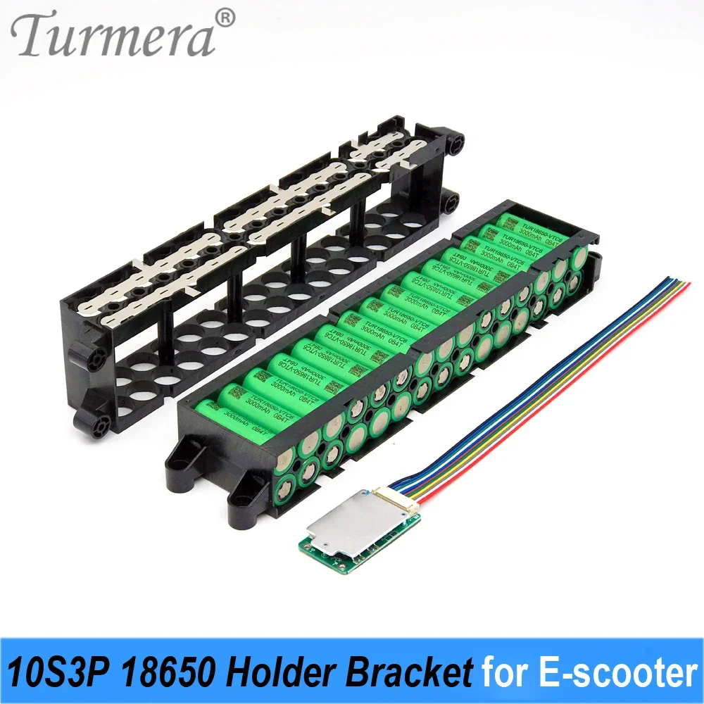 Turmera 36V 18650 Battery Holder with Welding Nickel and 15A BMS Board