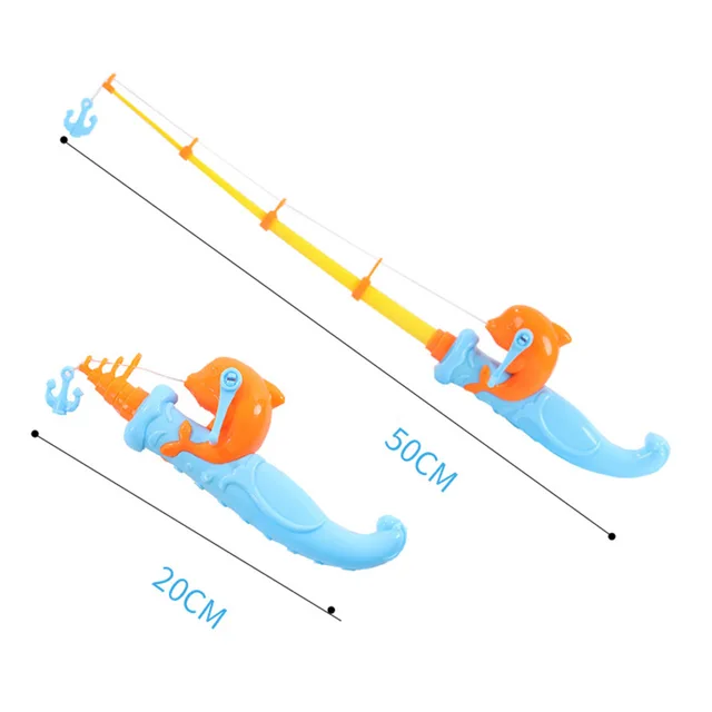 Children Fishing Toy Set Magnetic Rod and Fish Play Water Baby Toys Summer Outdoor Games Fun Birthday Party Gifts Free Shipping 6