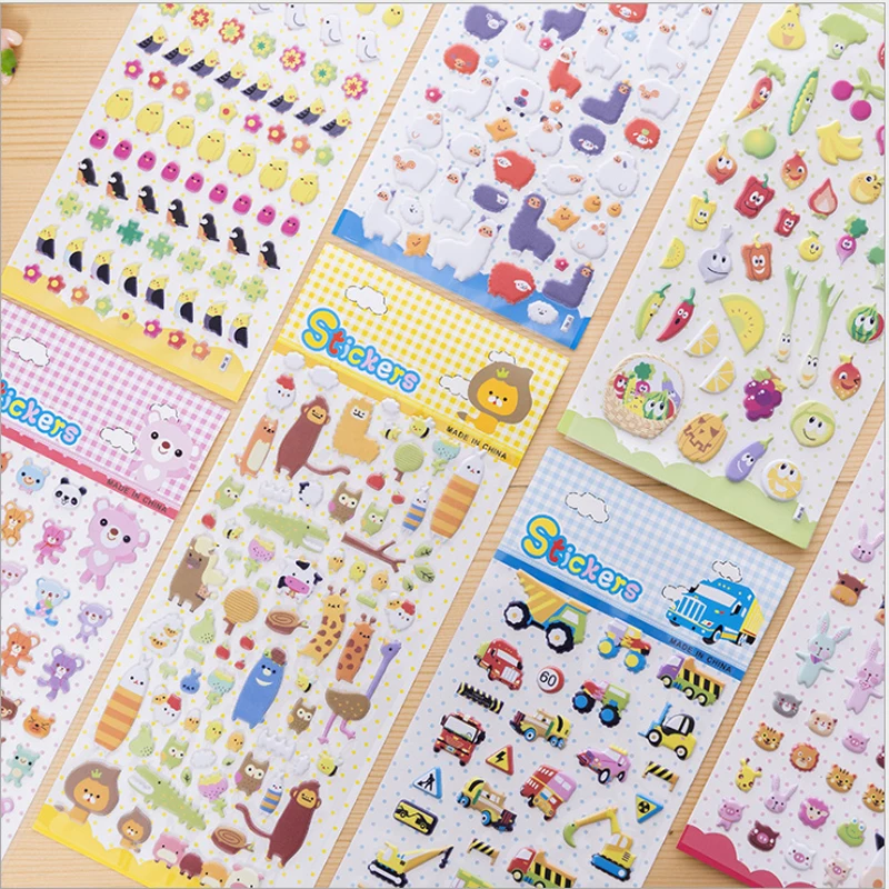 

1sheet Kawaii stickers 3d sticker scrapbooking Wall decoration Creative Handbook Diary diy scrapbooking