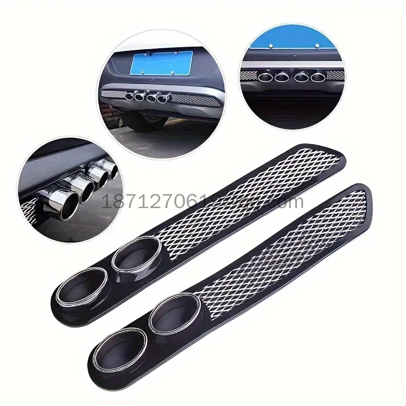1 paar Universal Vent Grid Auspuff Rohr Auto Auto Styling Gefälschte Dekorative Auto Dekorative Tuyere Gefälschte Auspuff Loch – Detail 2