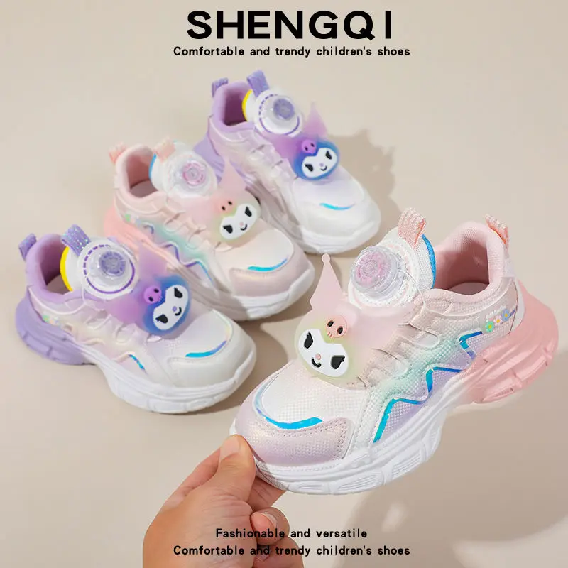

Kuromi Anime Kawaii Sanrio Ins Sweet Casual Shoes Spring Autumn Cute Cartoon Y2K Sports Sneakers Lovely Gifts Toys for Kids