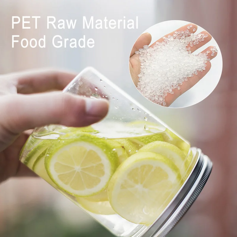 PET Plastic Jar 5pcs 20ml-250ml with Aluminum Lids for Cosmetic Storage storage jar plastic storage bottle