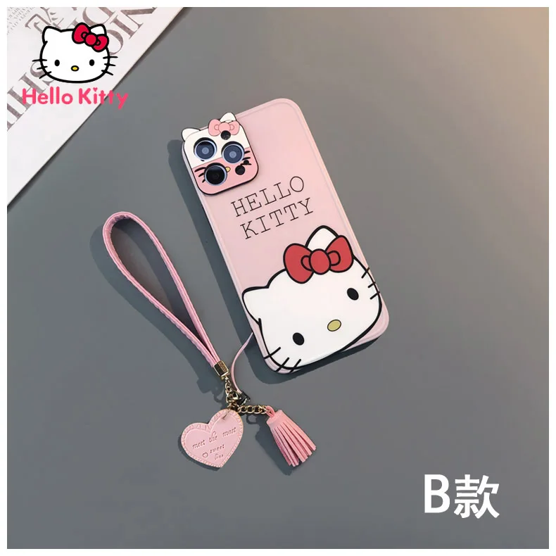 

Hello Kitty for IPhone 7/8P/X/XR/XS/XSMAX/11/12Pro/12mini Cartoon Lens All-inclusive Anti-fall Mobile Phone CaseSuitable for