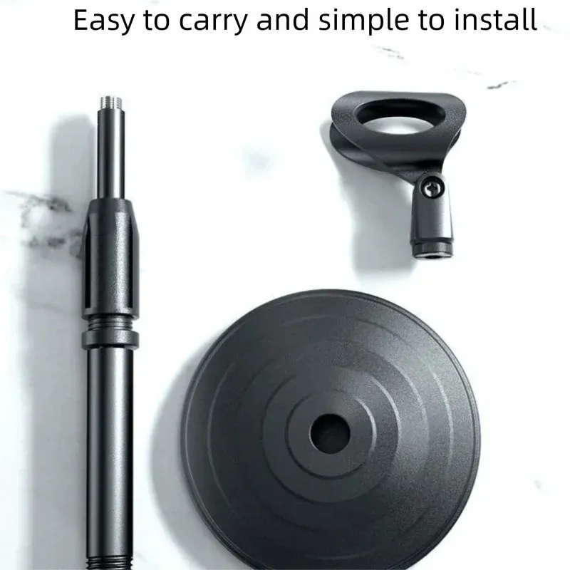 테이블 마이크 스탠드 조정 가능한 리프팅 마이크 쇼크 마운트 네트워크 라이브 방송용 디스크 베이스 마이크 홀더 MKFZJ02