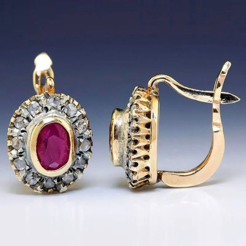 Exquisite-Luxury-Classical-Ruby-Lady-Earrings-Elegant-Vintage-Red ...