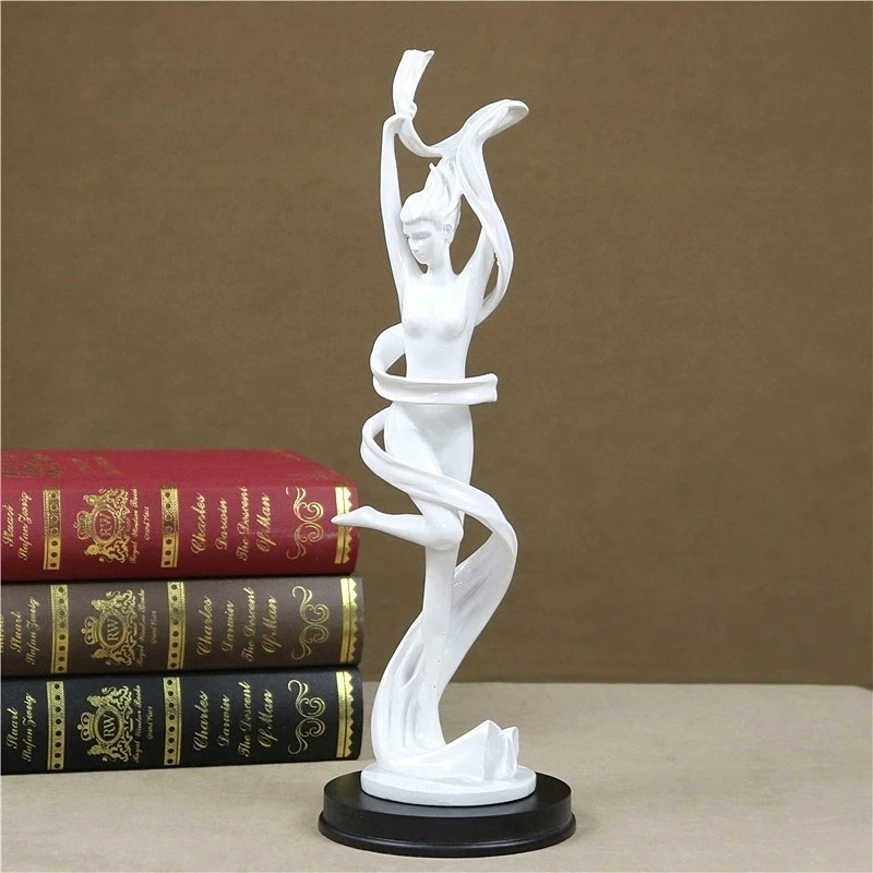 

Sexy Lady Dancing Figurine Handmade Resin Rhythmic Gymnastics Girl Miniature Decor Souvenir Gift and Craft Ornament Accessories