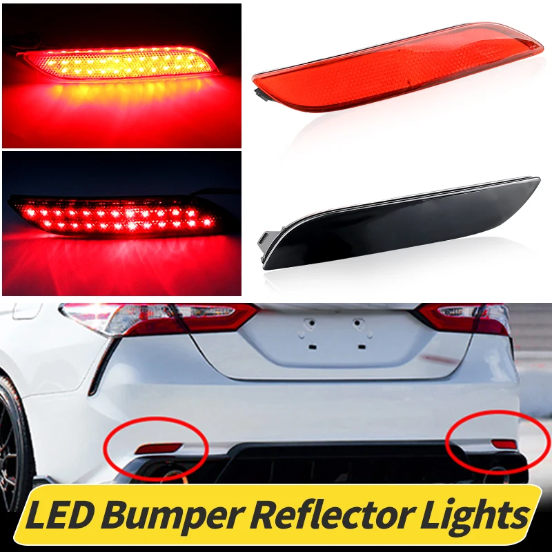 CAPA Bumper Reflector Set For 2018-2024 Toyota Camry – Rear Left & Right, Evan-Fischer