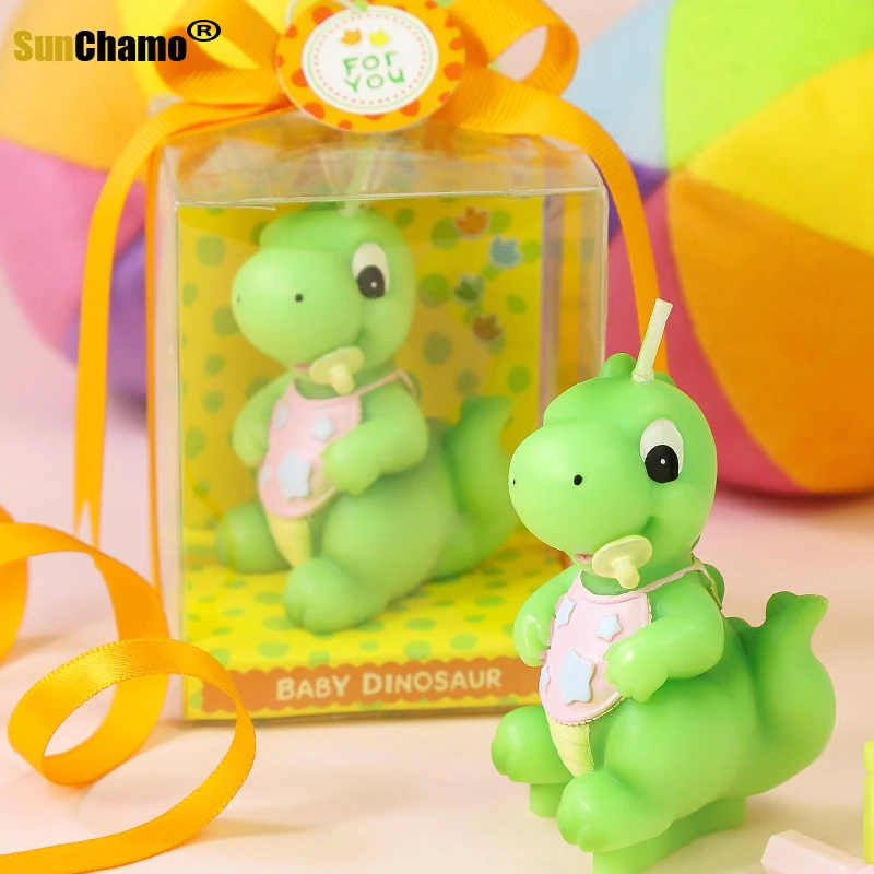 Children Birthday Party Candles Scented Flameless Candle Making Craft Cartoon Baby Dinosaur Gift for Kid Decoration Decor | Дом и сад