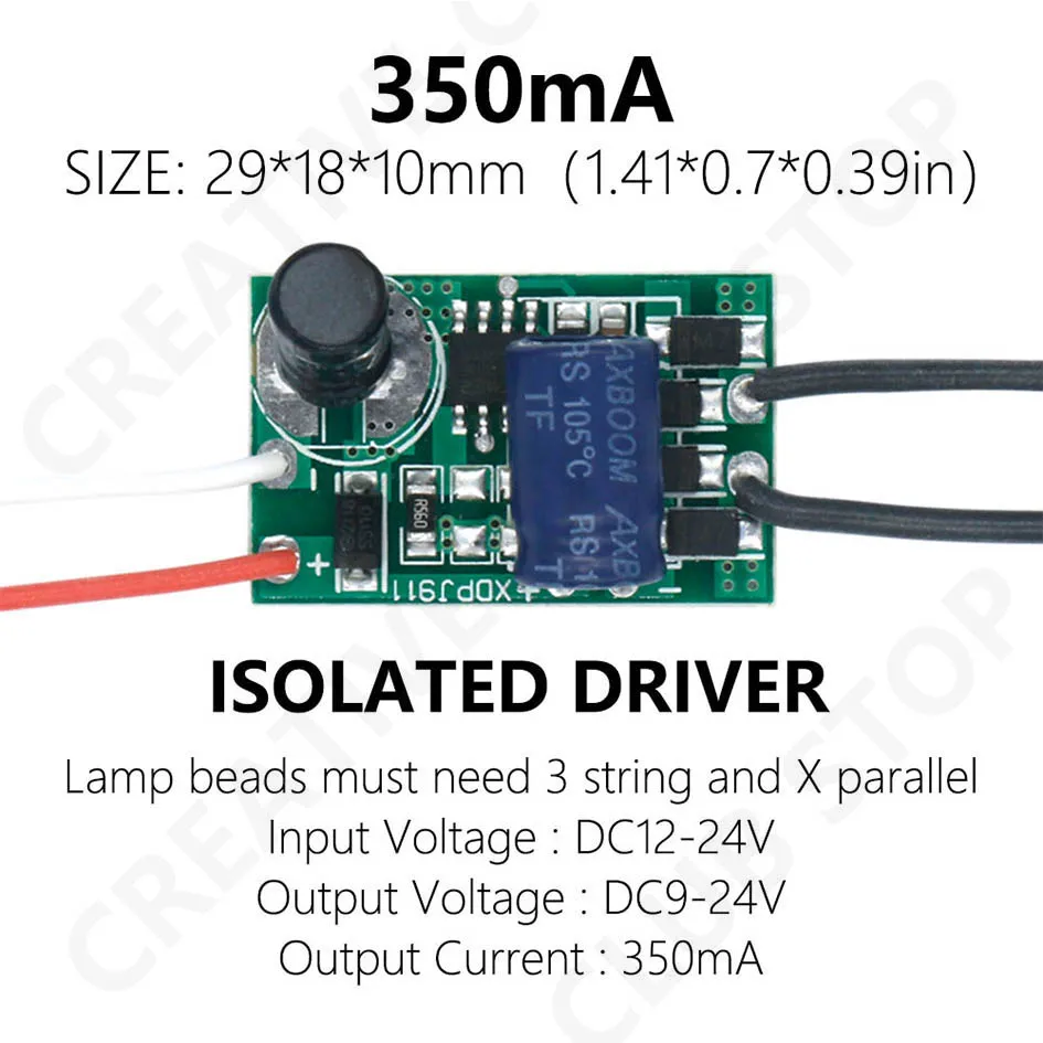 Description Picture 3 of itemLED Driver 3X3W 3X4W 10W 12W DC12-24V For LED Power Supply Lamp Transformer For LED Underwater Light Controller Accessories DIY