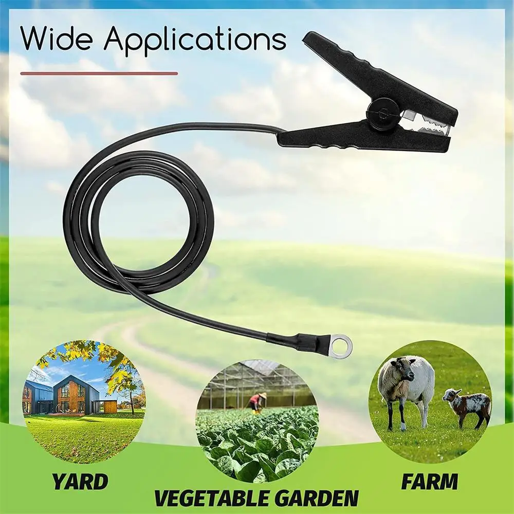 Description Picture 4 of itemElectric Fence Alligator Clips Electric Fence Jump Cable With Crocodile Clip Jumper Wires Alligator Clips Cable Connect 2 PCS