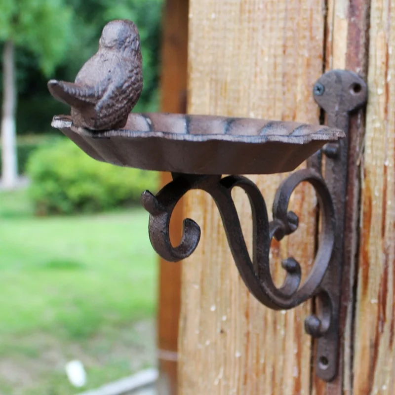 Cast Iron Crafts Wrought Iron Hook Double Bird European Style Garden  Hanging Blue Hook Bird Food Basin Decorative Hook - Wind Chimes & Hanging  Decorations - AliExpress