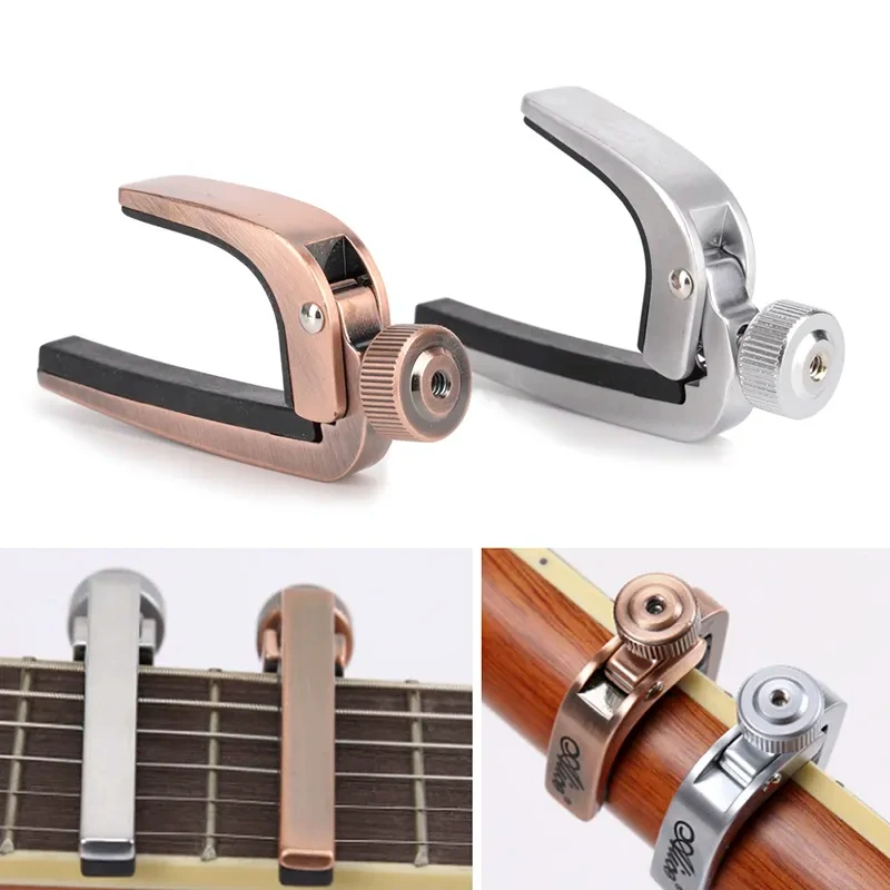 Capos Per Chitarra Basso Elettrico Acustico Capo Violino Ukulele Capotraste Single-Handed Tune Clamp Trigger 3 Colori Metallo Capo