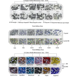 Versatile Fast-Heating Hotfix Rhinestone Applicator Wand with Mixed-Size Glass Diamonds (HotfixSet-6)