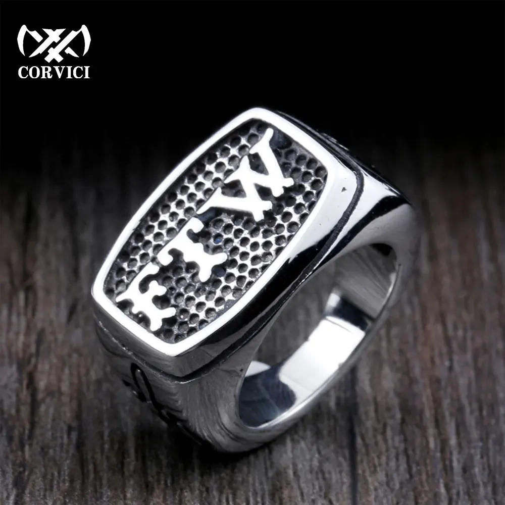 2022 Ftw Character Letters Punk Rings Stainless Steel Vintage For