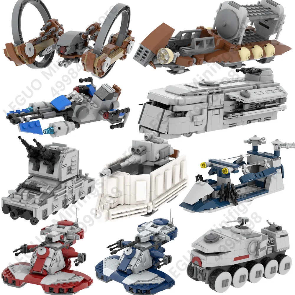 MOOXI Sci-Fi Movies Space Wars Armored Vehicles Tank Transporter DIY ...